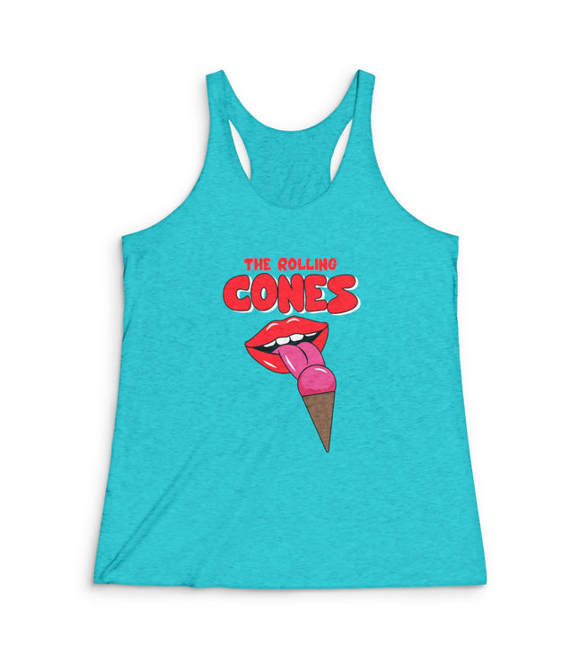 The Rolling Cones Women's Tri-Blend Racerback Tank