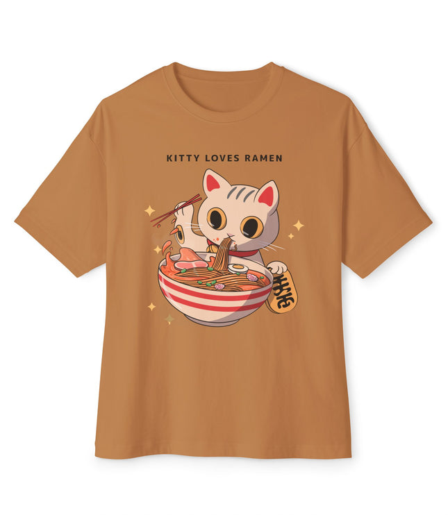 Kitty Loves Ramen Oversized T-Shirt