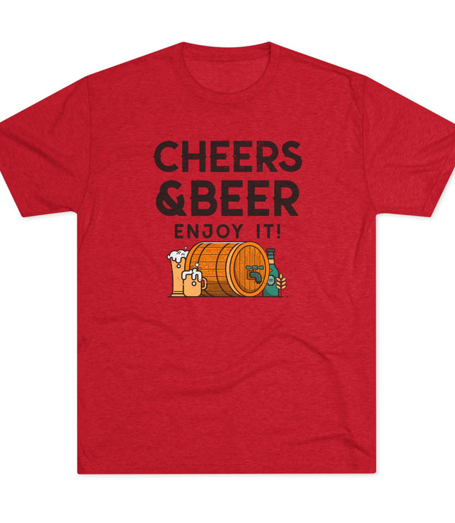 Cheers And Beer Enjoy It Tri-Blend T-Shirt