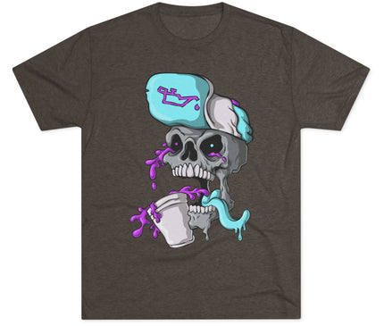 Leaned Out Skull Tri-Blend T-Shirt