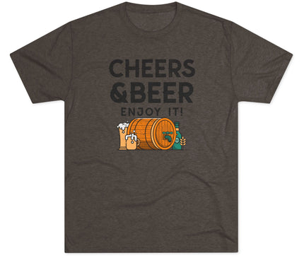 Cheers And Beer Enjoy It Tri-Blend T-Shirt