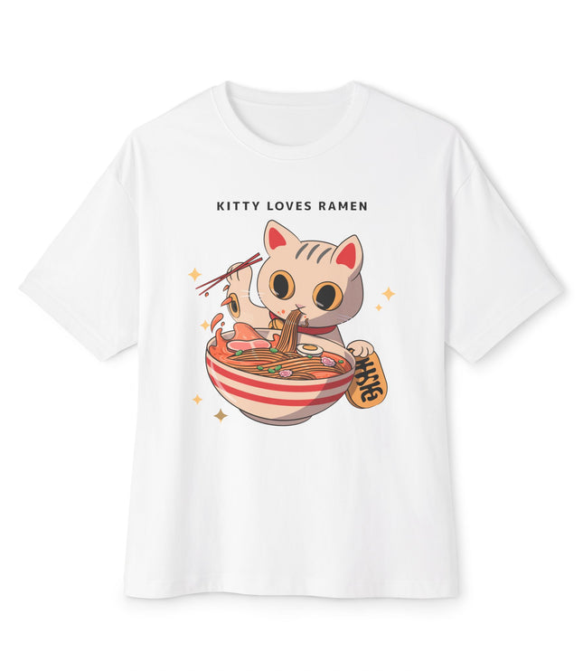 Kitty Loves Ramen Oversized T-Shirt