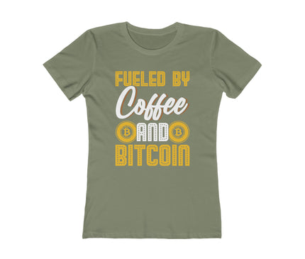 Fueled By Coffee And Bitcoin Women's Boyfriend Tee