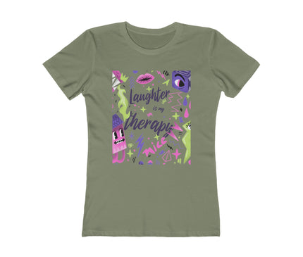 Laughter Is My Therapy Women's Boyfriend Tee