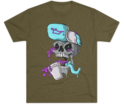 Leaned Out Skull Tri-Blend T-Shirt