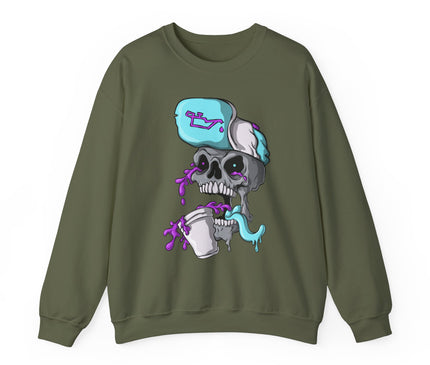 Leaned Out Skull Classic Crewneck Sweatshirt
