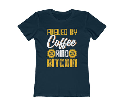 Fueled By Coffee And Bitcoin Women's Boyfriend Tee