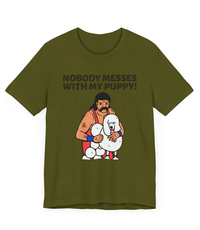 Nobody Messes With My Puppy Jersey T-Shirt