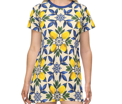 Lemonade Print Women's Tee Dress