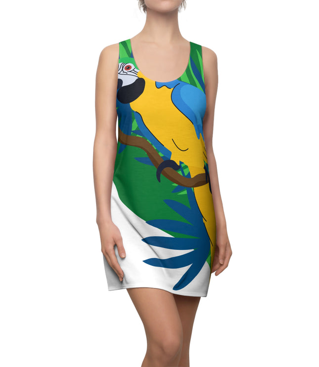Blue Gold Macaw Racerback Dress