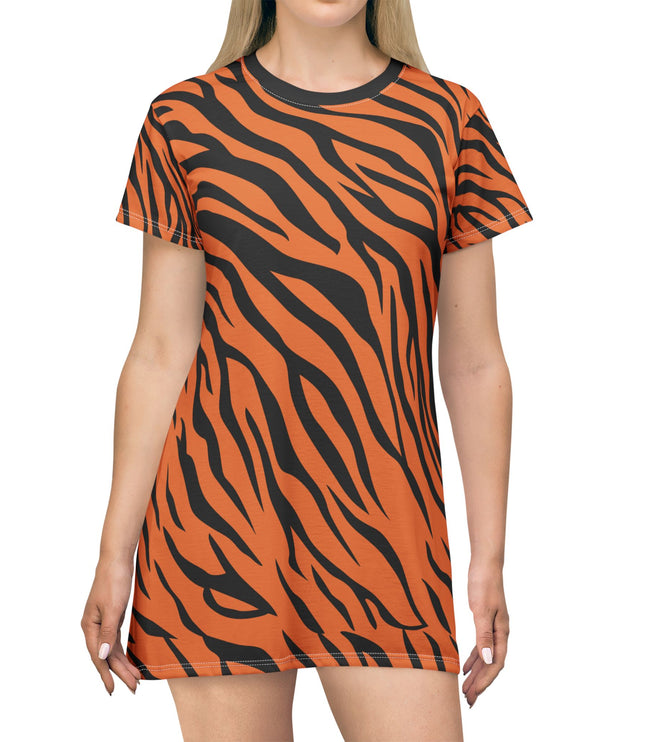 Tiger Print Women's Tee Dress