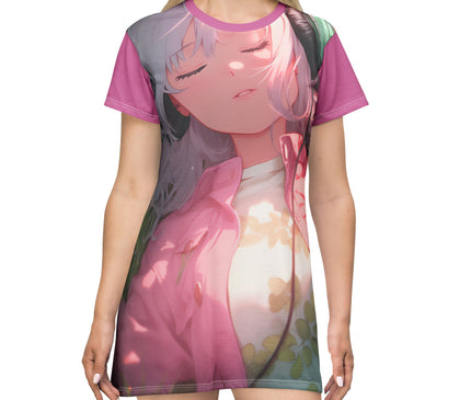 Anime Girl Women's Tee Dress