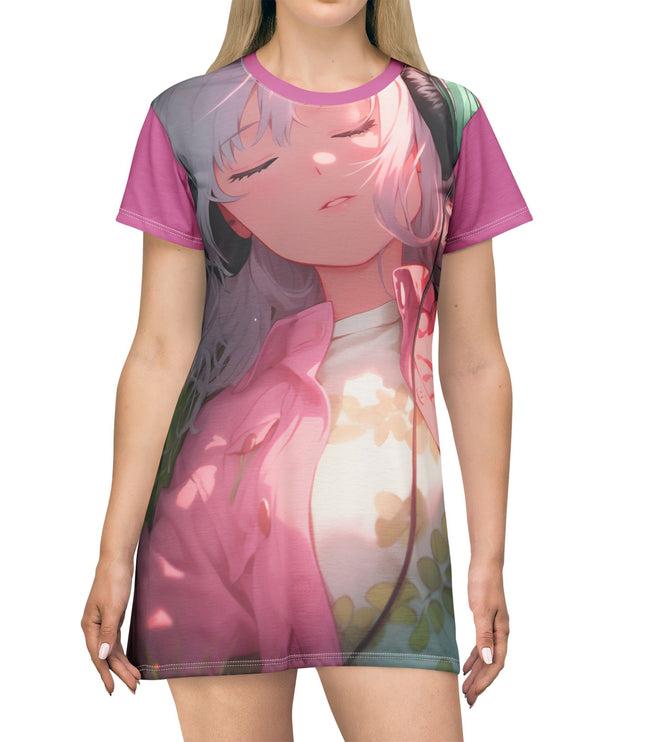 Anime Girl Women's Tee Dress
