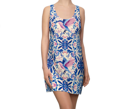 Bird Print Racerback Dress