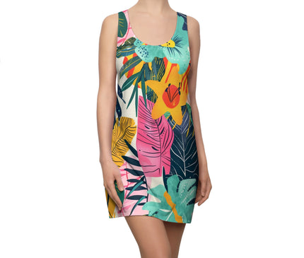 Tropical Print Racerback Dress
