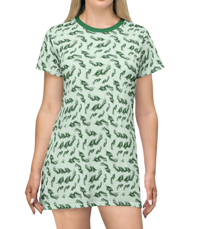Dill Herb Print Women's Tee Dress