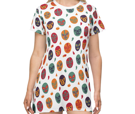 Luchador Print Women's Tee Dress