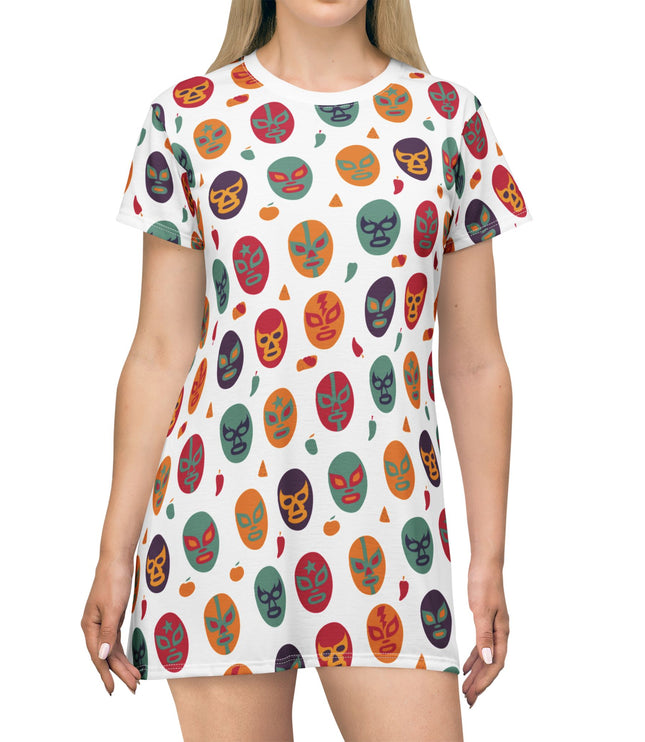 Luchador Print Women's Tee Dress