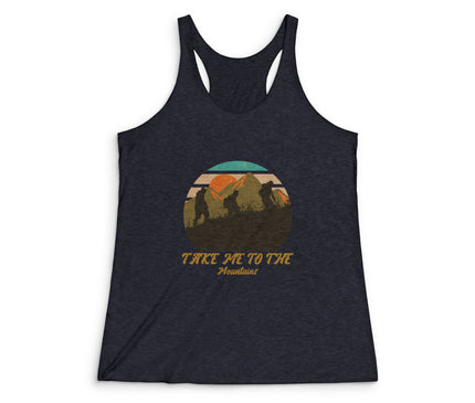 Take Me To The Mountain Women's Tri-Blend Racerback Tank