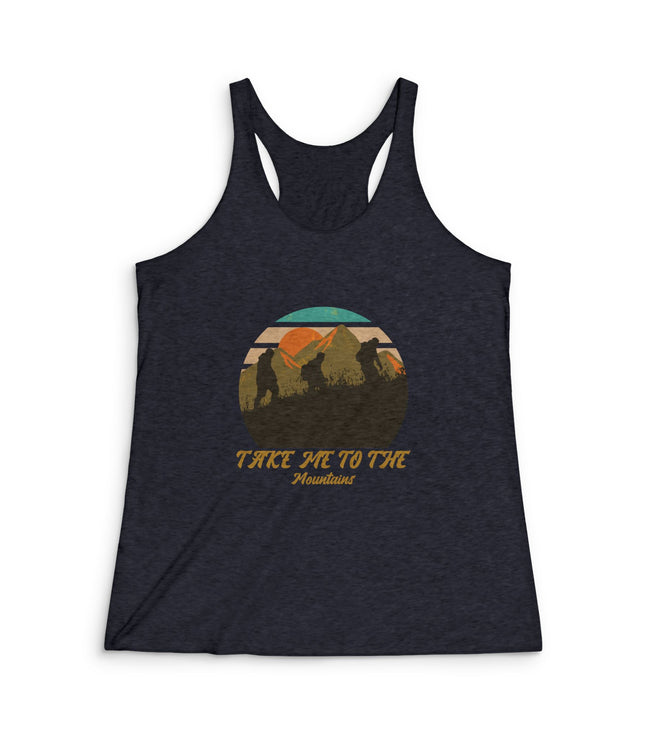 Take Me To The Mountain Women's Tri-Blend Racerback Tank