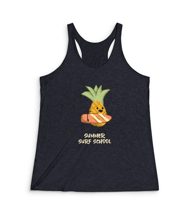 Summer Surf School Women's Tri-Blend Racerback Tank