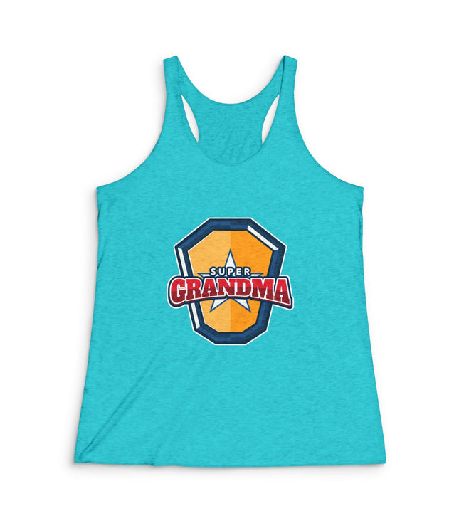 Super Grandma Women's Tri-Blend Racerback Tank