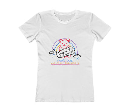 I Don't Care Women's Boyfriend Tee