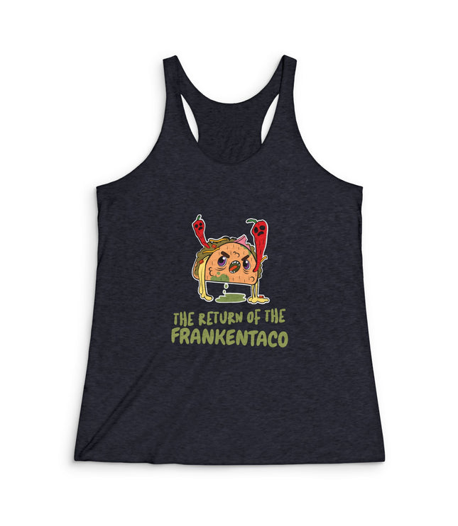 Frankentaco Women's Tri-Blend Racerback Tank