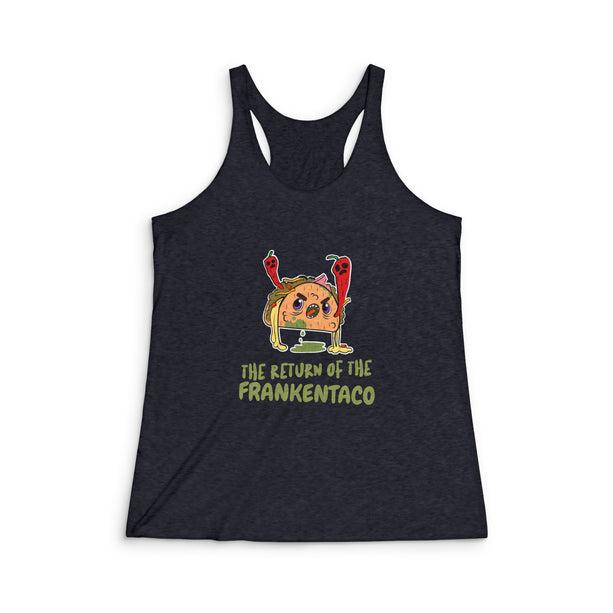 Frankentaco Women's Tri-Blend Racerback Tank