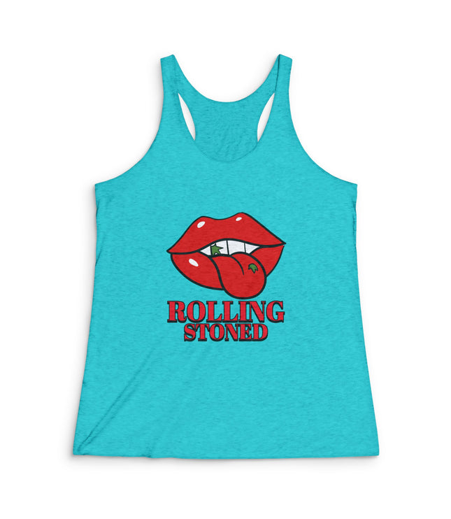 Rolling Stoned Women's Tri-Blend Racerback Tank