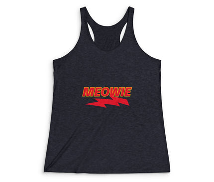 Meowie Women's Tri-Blend Racerback Tank