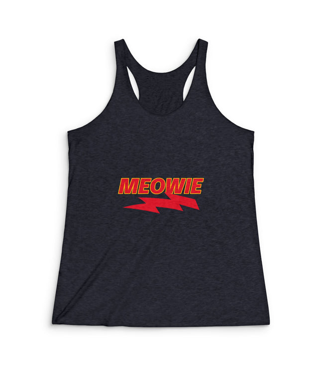 Meowie Women's Tri-Blend Racerback Tank