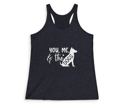 You, Me, And The Dog Women's Tri-Blend Racerback Tank