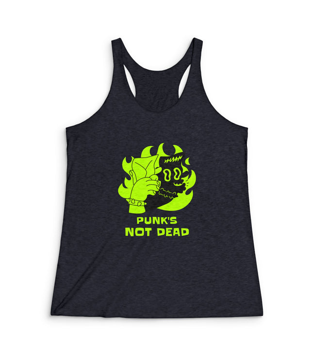 Punk's Not Dead Women's Tri-Blend Racerback Tank