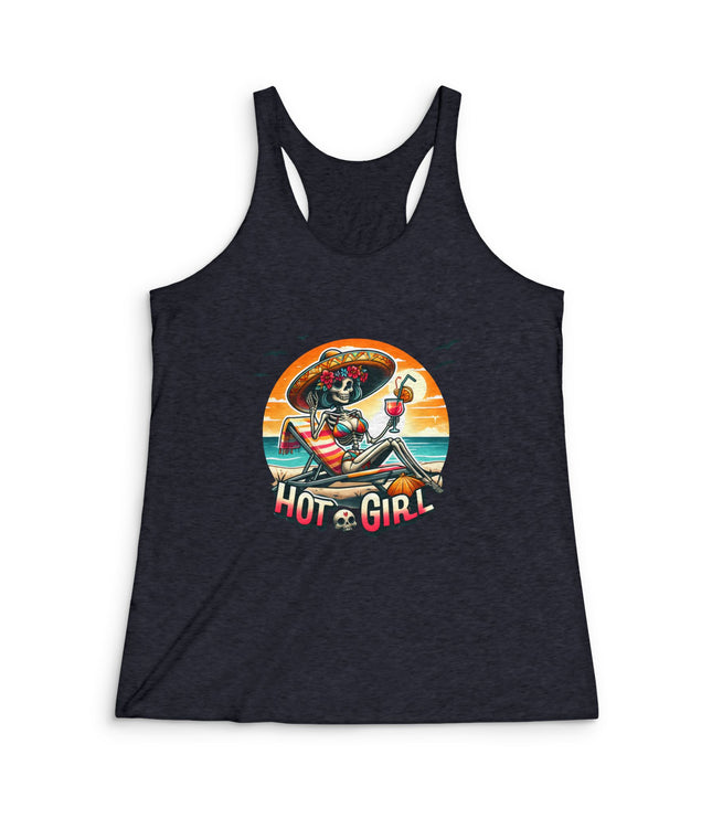 Hot Girl Women's Tri-Blend Racerback Tank