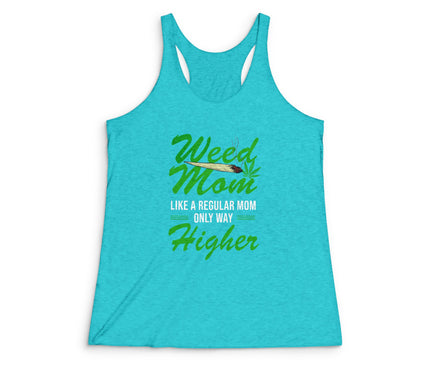 Weed Mom Women's Tri-Blend Racerback Tank