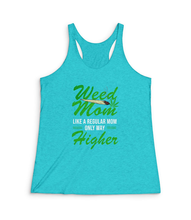 Weed Mom Women's Tri-Blend Racerback Tank