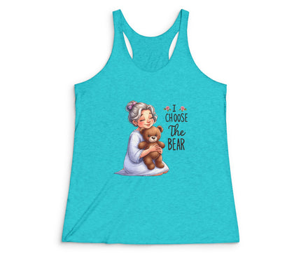 I Choose The Bear Women's Tri-Blend Racerback Tank