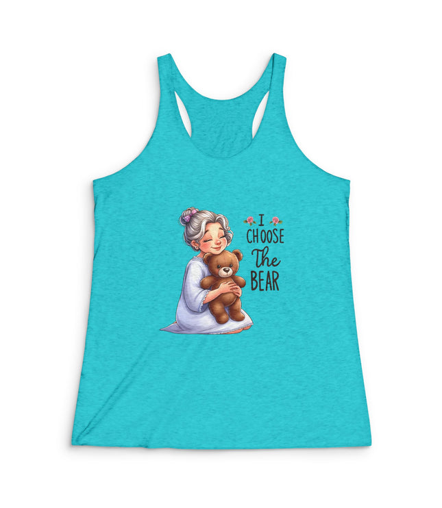 I Choose The Bear Women's Tri-Blend Racerback Tank