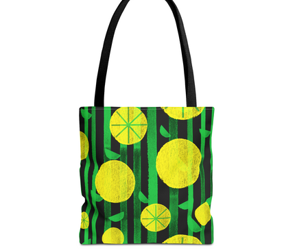 Lemon Pattern All Over Print Tote Bag