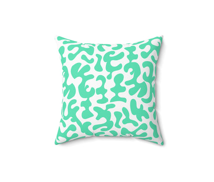 Light Green Abstract Pattern Throw Pillow