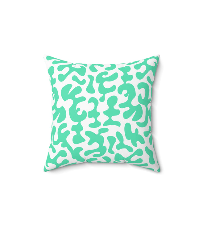 Light Green Abstract Pattern Throw Pillow