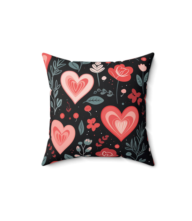 Love Heart Pattern Throw Pillow