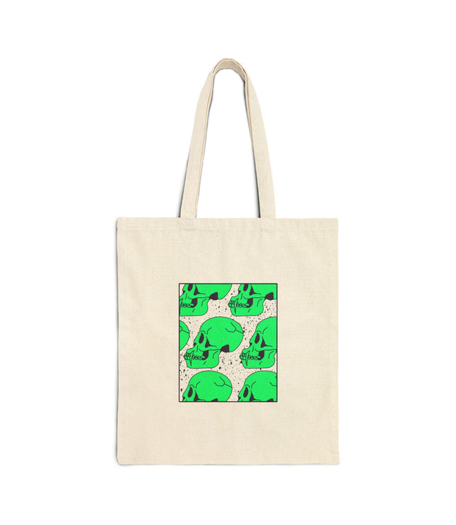 Neon Skull Tote Bag