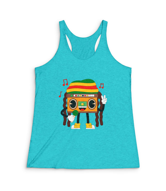 Rasta Women's Tri-Blend Racerback Tank