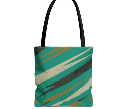 Stylish Green Abstract All Over Print Tote Bag