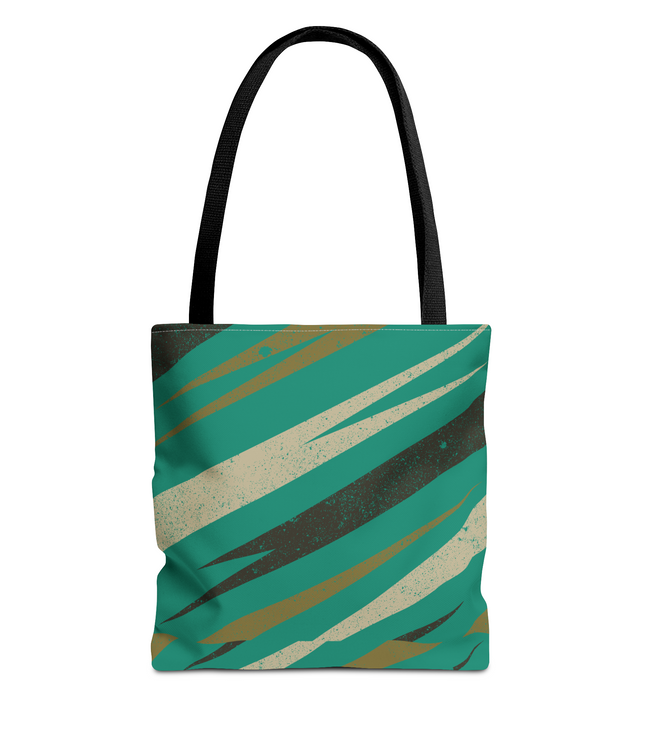 Stylish Green Abstract All Over Print Tote Bag