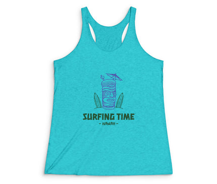 Surfing Time Women's Tri-Blend Racerback Tank