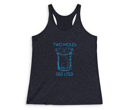 Two Moles Per Liter Women's Tri-Blend Racerback Tank