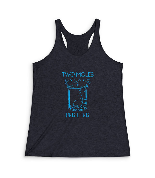 Two Moles Per Liter Women's Tri-Blend Racerback Tank